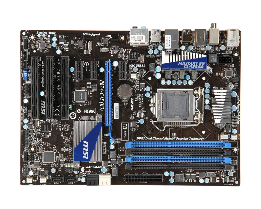 Ремонт материнских плат MSI P67A-C45 в сервисном центре FIX-MSI