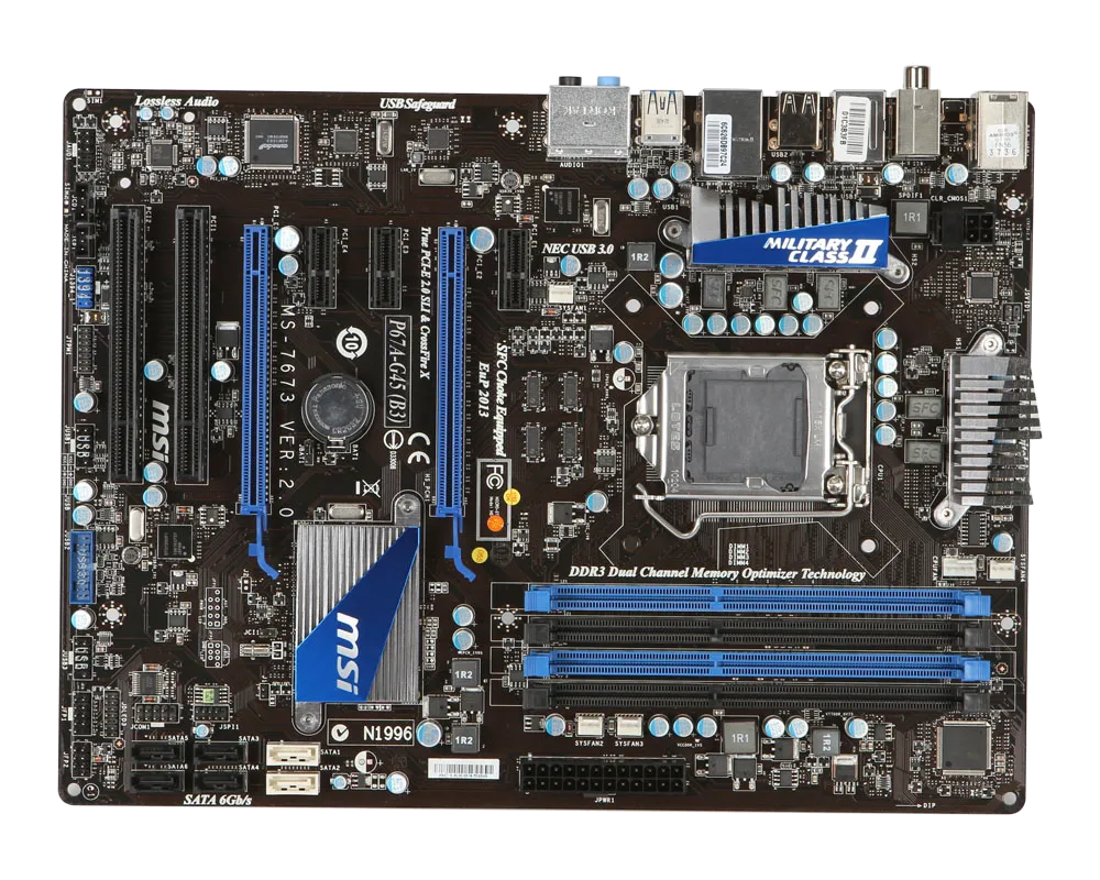 Ремонт материнских плат MSI P67A-G45 (B3) в сервисном центре FIX-MSI