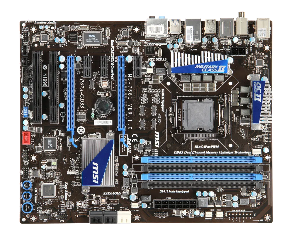 Ремонт материнских плат MSI P67A-GD55 в сервисном центре FIX-MSI